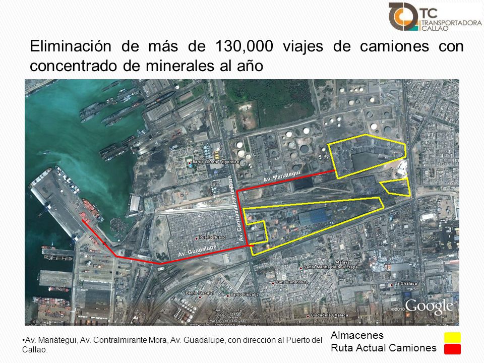 Eliminación de más de 130,000 viajes de camiones con concentrado de minerales al año