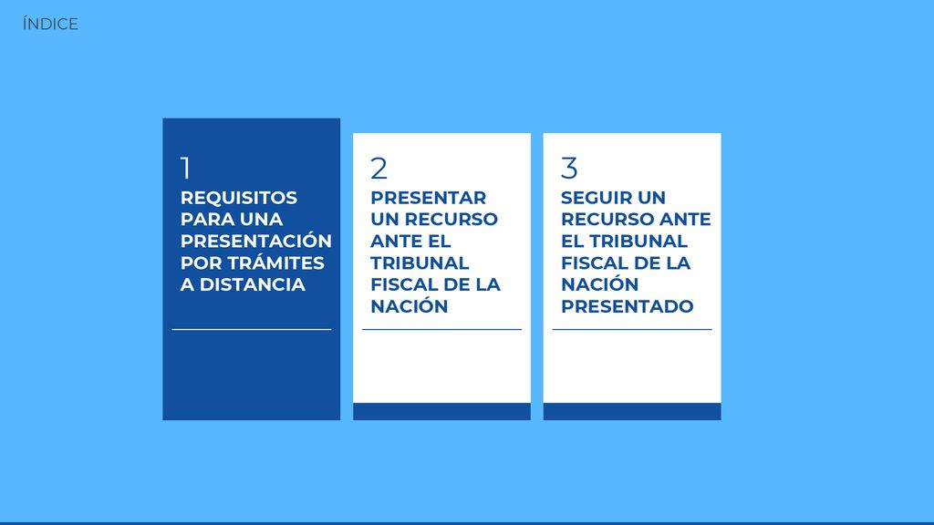 1 2 3 REQUISITOS PARA UNA PRESENTACIÓN POR TRÁMITES A DISTANCIA