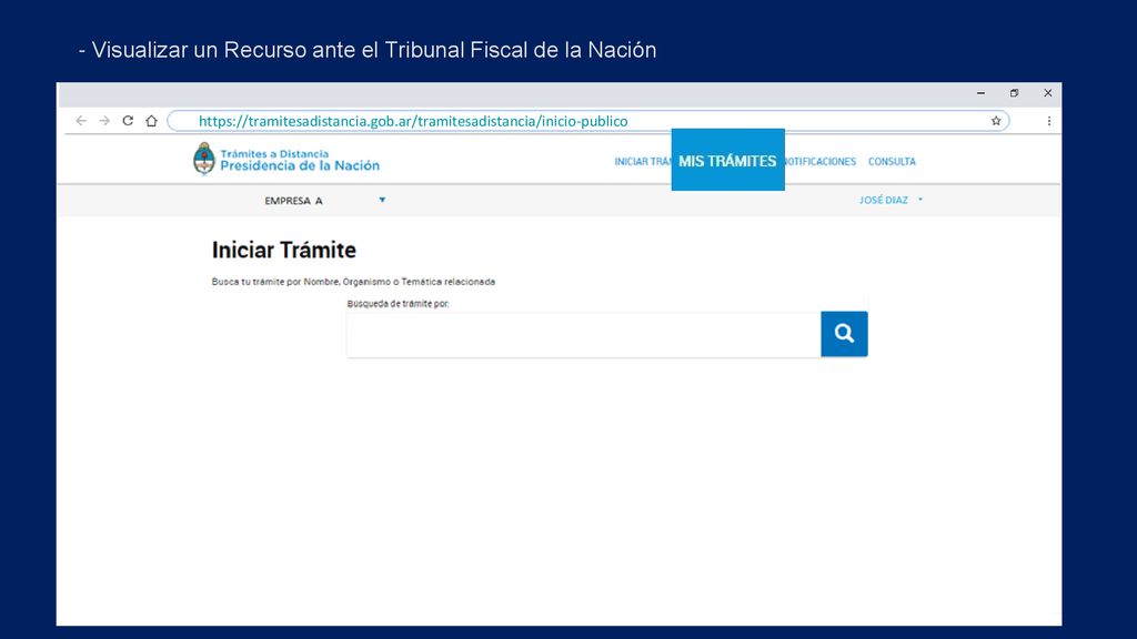 - Visualizar un Recurso ante el Tribunal Fiscal de la Nación