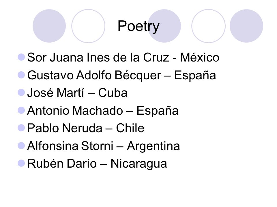 Poetry Sor Juana Ines de la Cruz - México