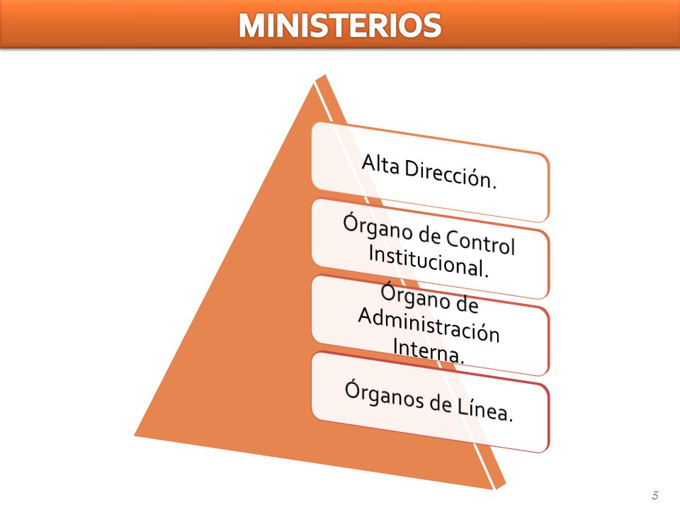 ESTRUCTURA ORGÁNICA DE LOS MINISTERIOS