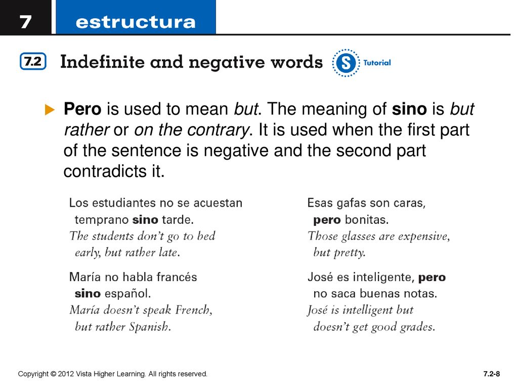 Pero is used to mean but. The meaning of sino is but rather or on the contrary. It is used when the first part of the sentence is negative and the second part contradicts it.