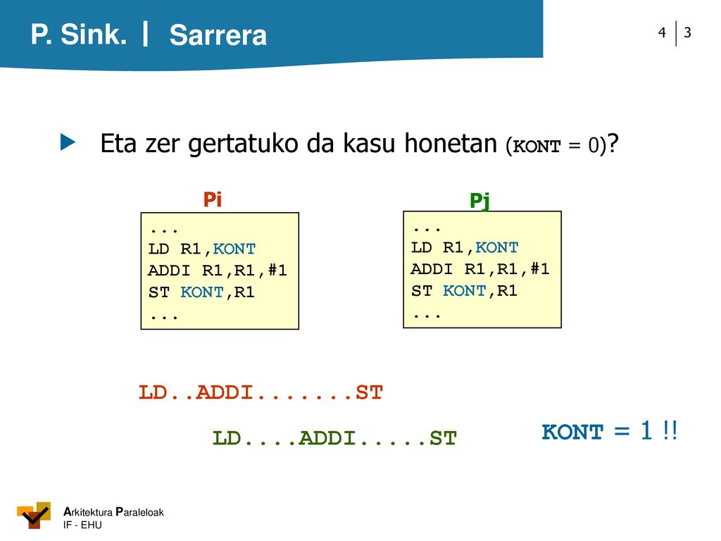  Eta zer gertatuko da kasu honetan (KONT = 0)