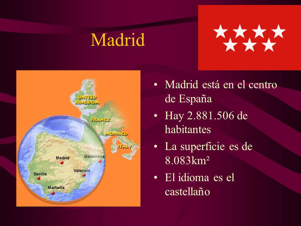 Madrid Madrid está en el centro de España Hay de habitantes