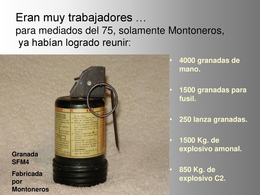 Eran muy trabajadores … para mediados del 75, solamente Montoneros, ya habían logrado reunir: