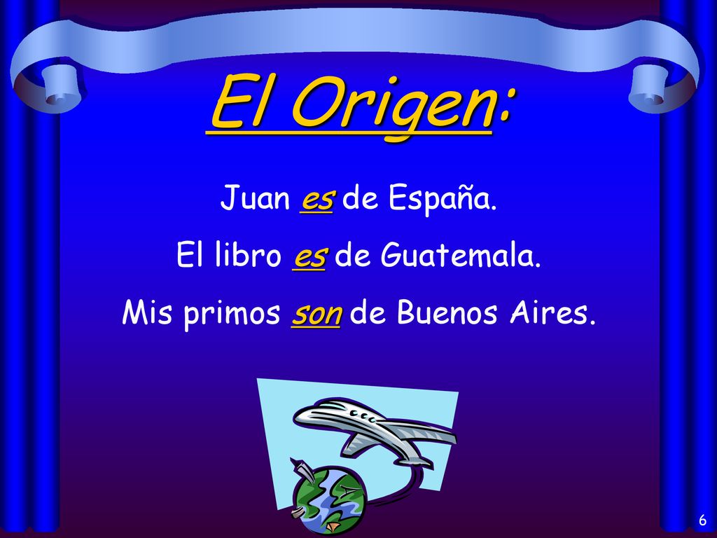 El Origen: Juan es de España. El libro es de Guatemala.