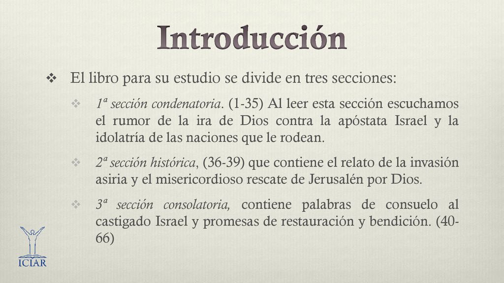 Introducción El libro para su estudio se divide en tres secciones: