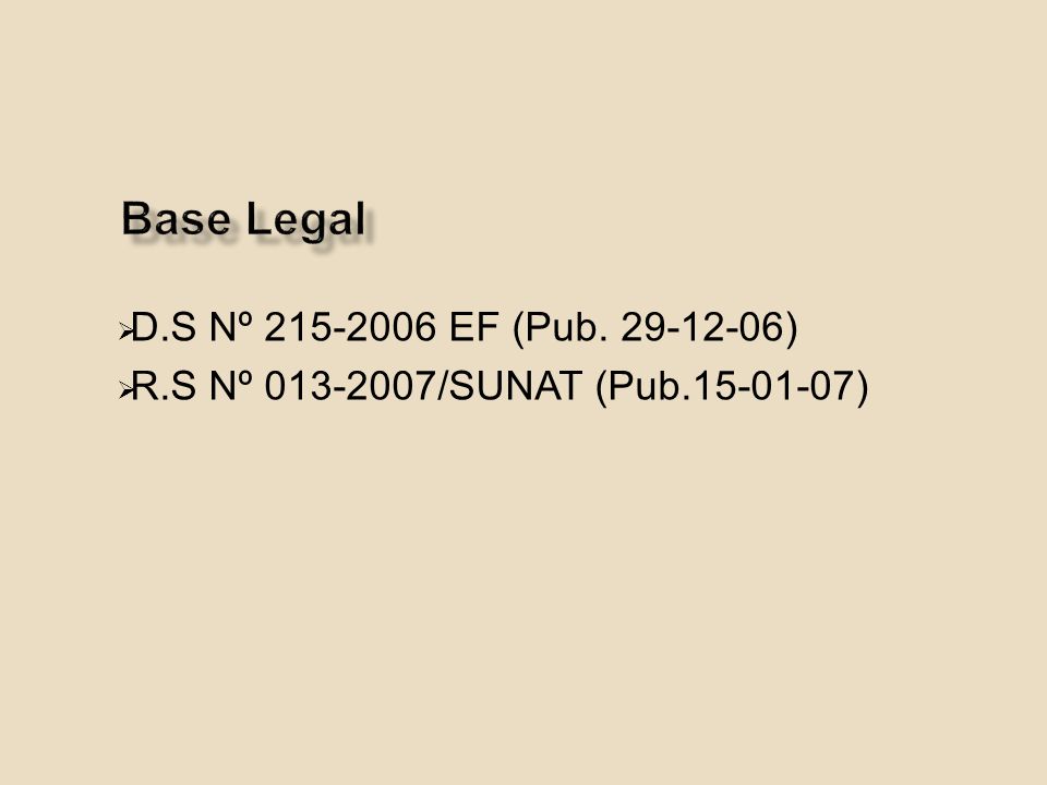Base Legal D.S Nº EF (Pub )