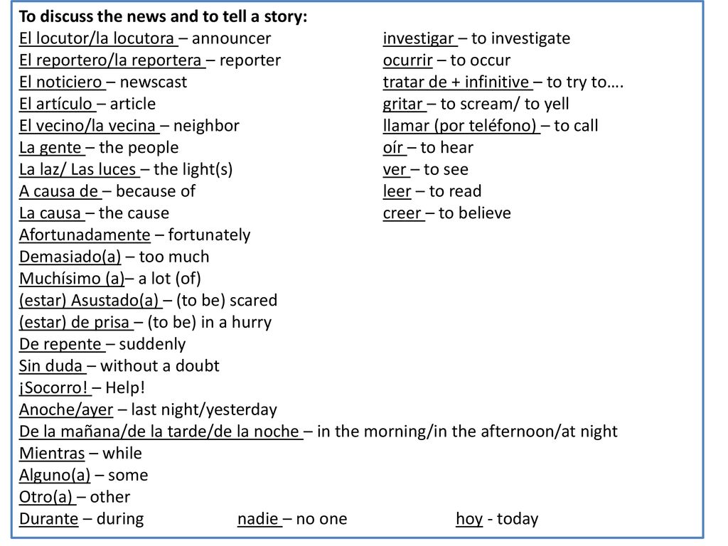 To discuss the news and to tell a story: