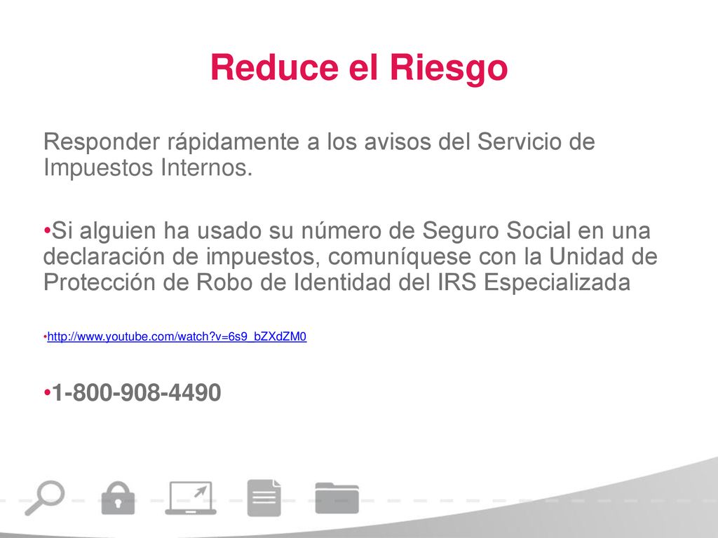 Reduce el Riesgo Responder rápidamente a los avisos del Servicio de Impuestos Internos.