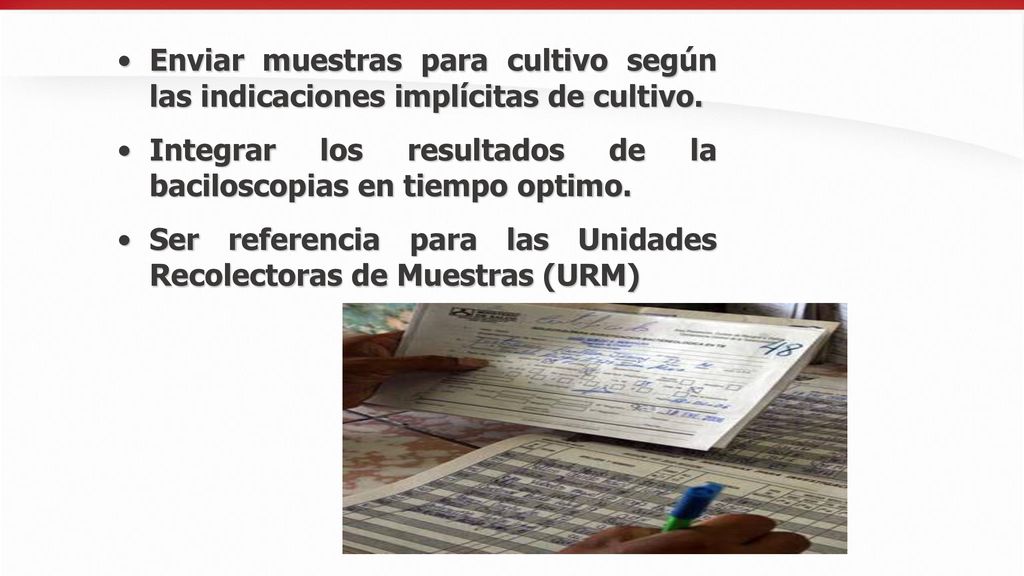 Enviar muestras para cultivo según las indicaciones implícitas de cultivo.