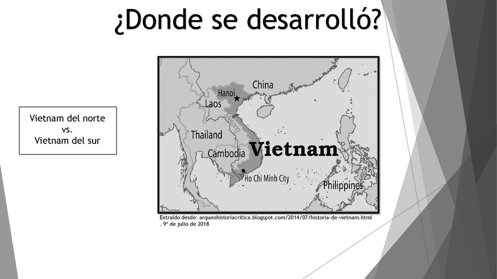 ¿Donde se desarrolló Vietnam del norte vs. Vietnam del sur