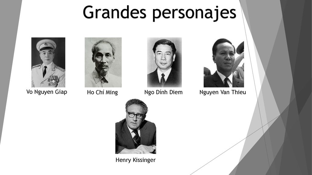 Grandes personajes Vo Nguyen Giap Ho Chí Ming Ngo Dính Diem