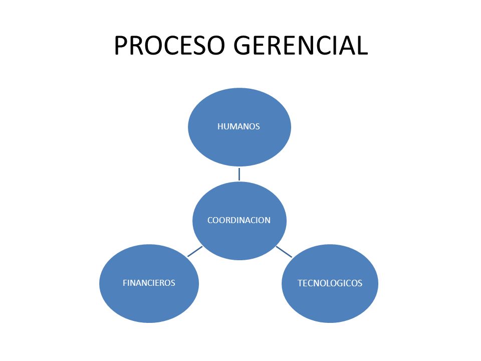 PROCESO GERENCIAL COORDINACION HUMANOS TECNOLOGICOS FINANCIEROS