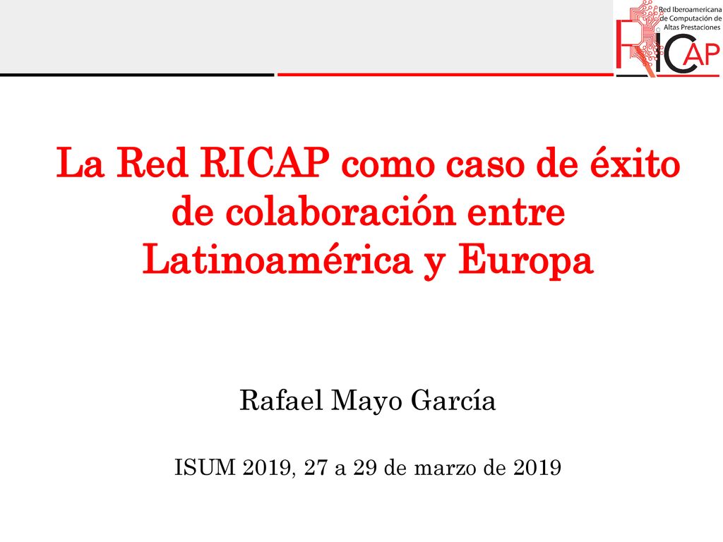 Rafael Mayo García ISUM 2019, 27 a 29 de marzo de 2019