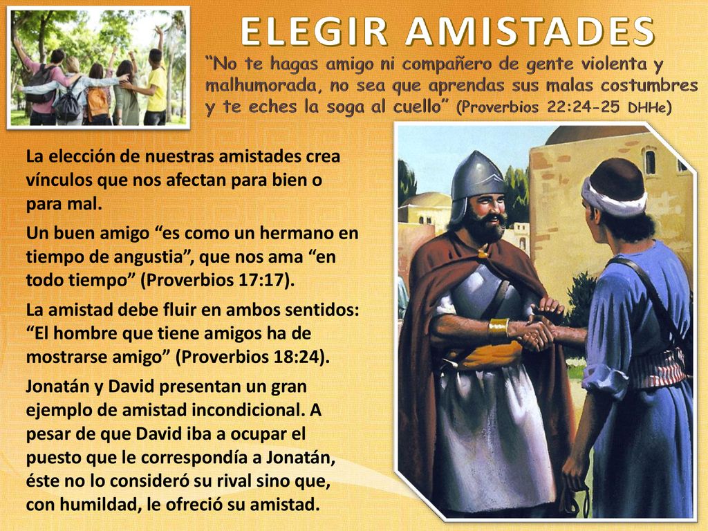 La elección de nuestras amistades crea vínculos que nos afectan para bien o para mal.