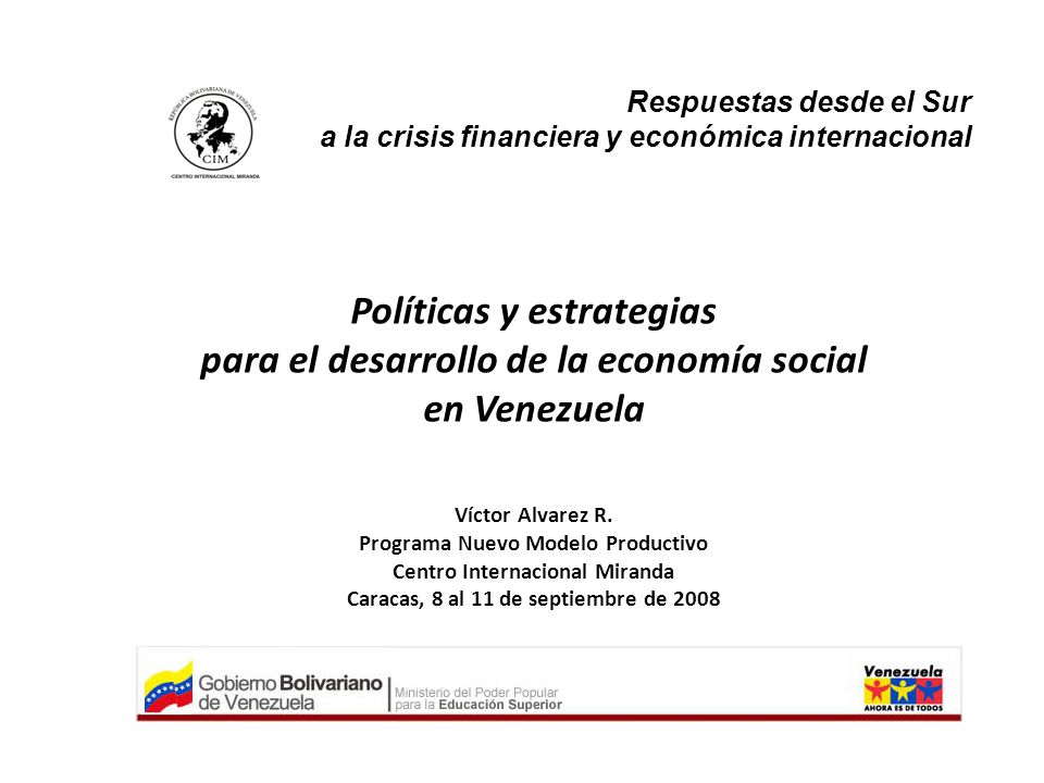 Políticas y estrategias para el desarrollo de la economía social