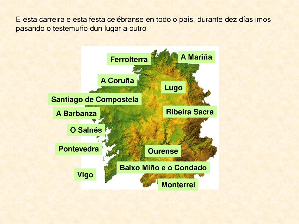 E esta carreira e esta festa celébranse en todo o país, durante dez días imos pasando o testemuño dun lugar a outro