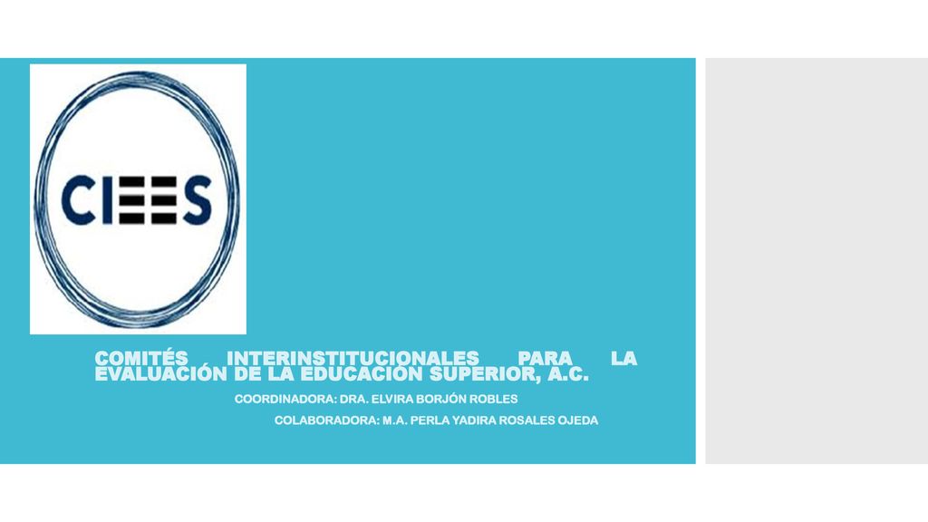 COMITÉS INTERINSTITUCIONALES PARA LA EVALUACIÓN DE LA EDUCACIÓN SUPERIOR, A.C.