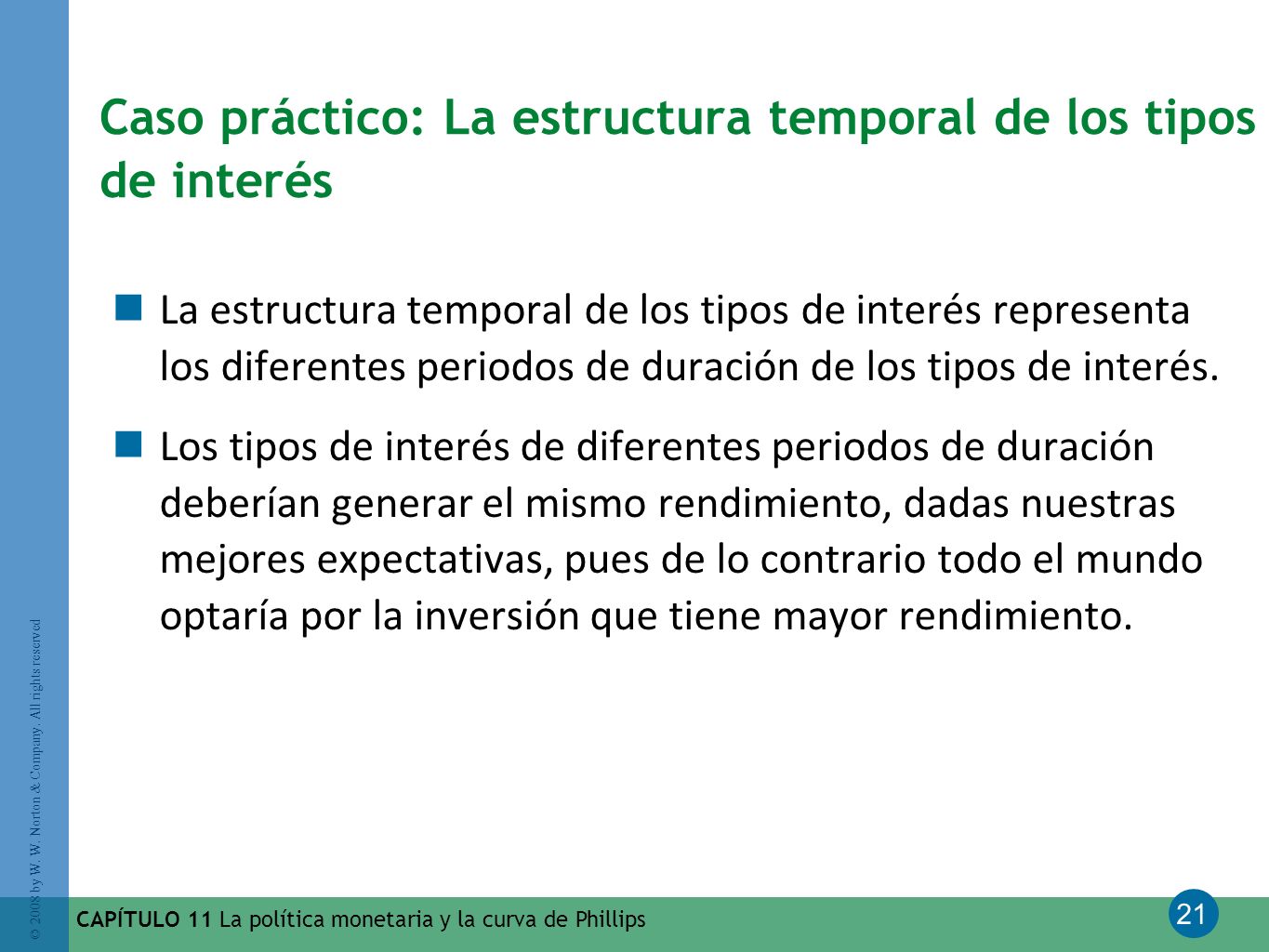 Caso práctico: La estructura temporal de los tipos de interés