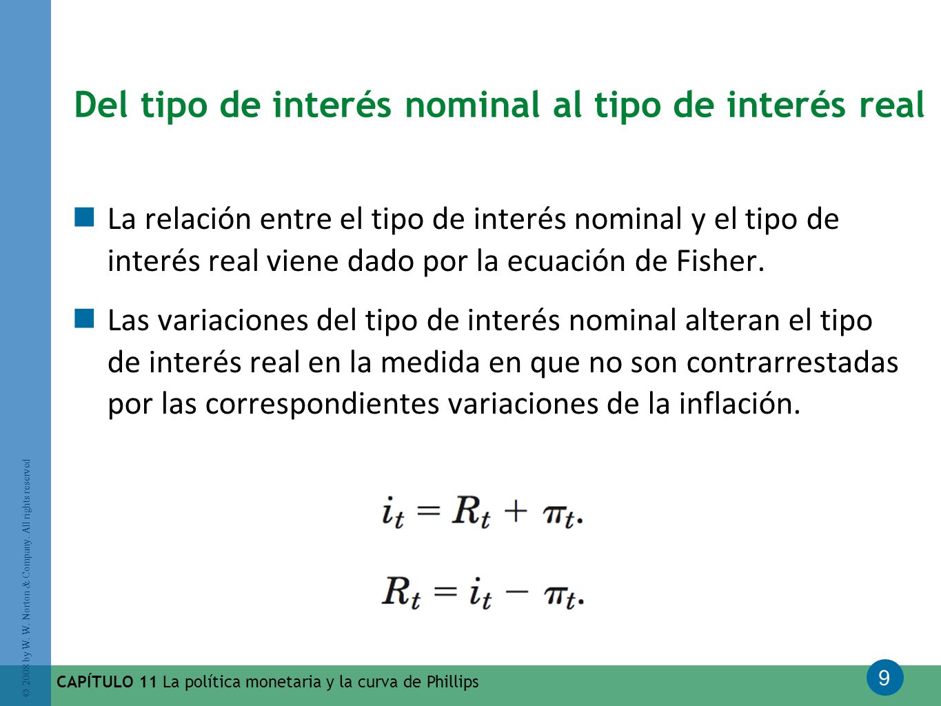 Del tipo de interés nominal al tipo de interés real