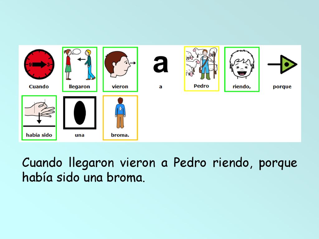 Cuando llegaron vieron a Pedro riendo, porque había sido una broma.