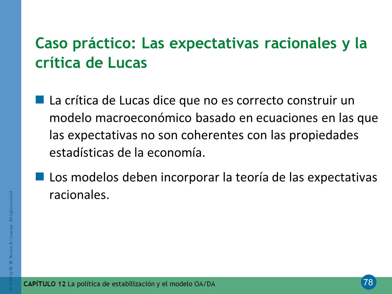 Caso práctico: Las expectativas racionales y la crítica de Lucas