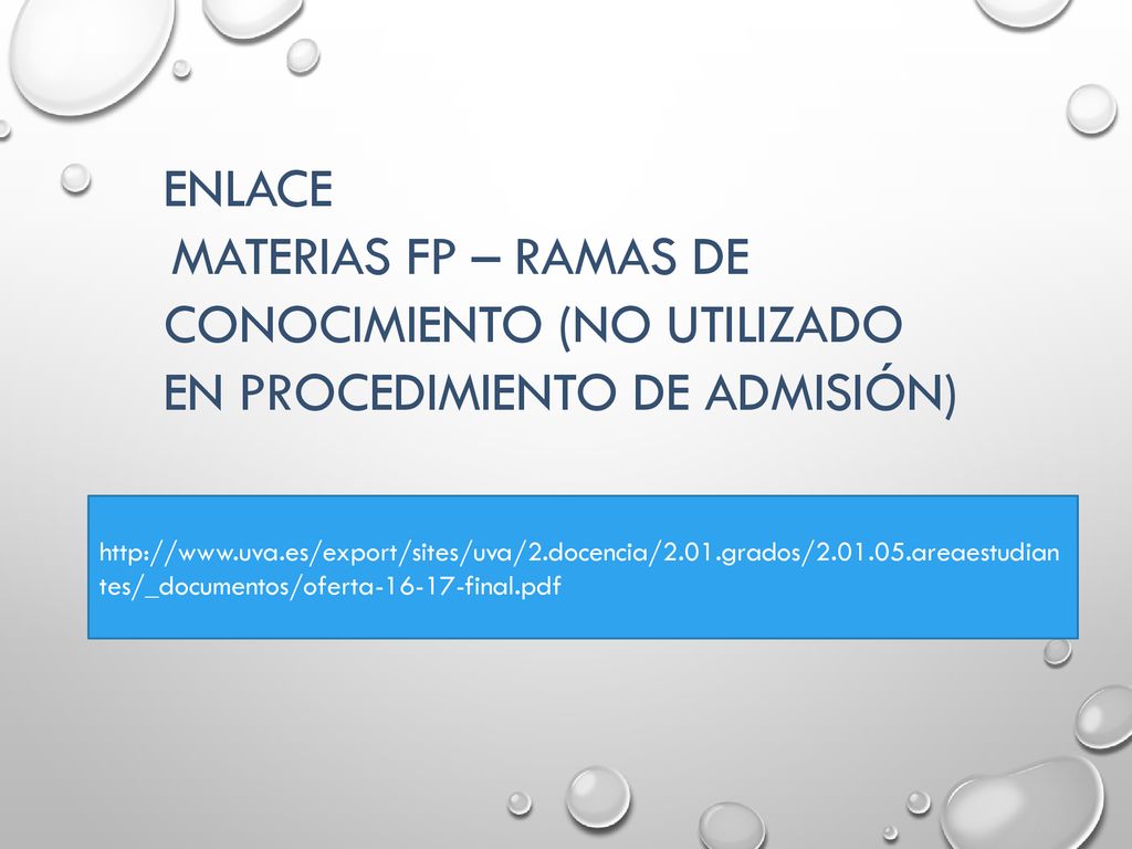 ENLACE MATERIAS FP – RAMAS DE CONOCIMIENTO (NO UTILIZADO EN PROCEDIMIENTO DE ADMISIÓN)