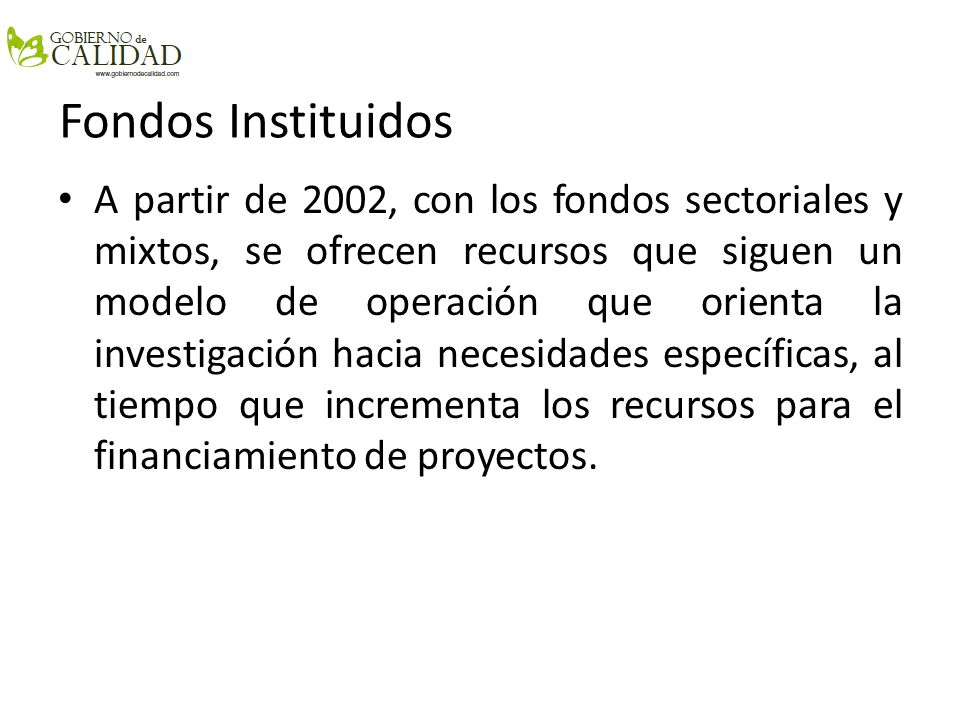 Fondos Instituidos