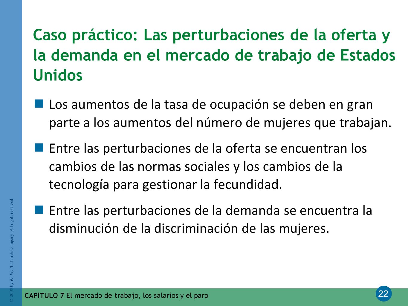 Caso práctico: Las perturbaciones de la oferta y la demanda en el mercado de trabajo de Estados Unidos