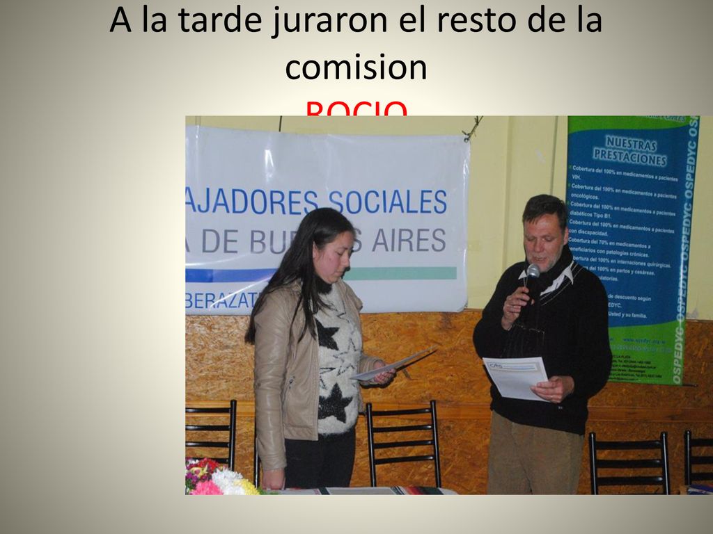 A la tarde juraron el resto de la comision ROCIO