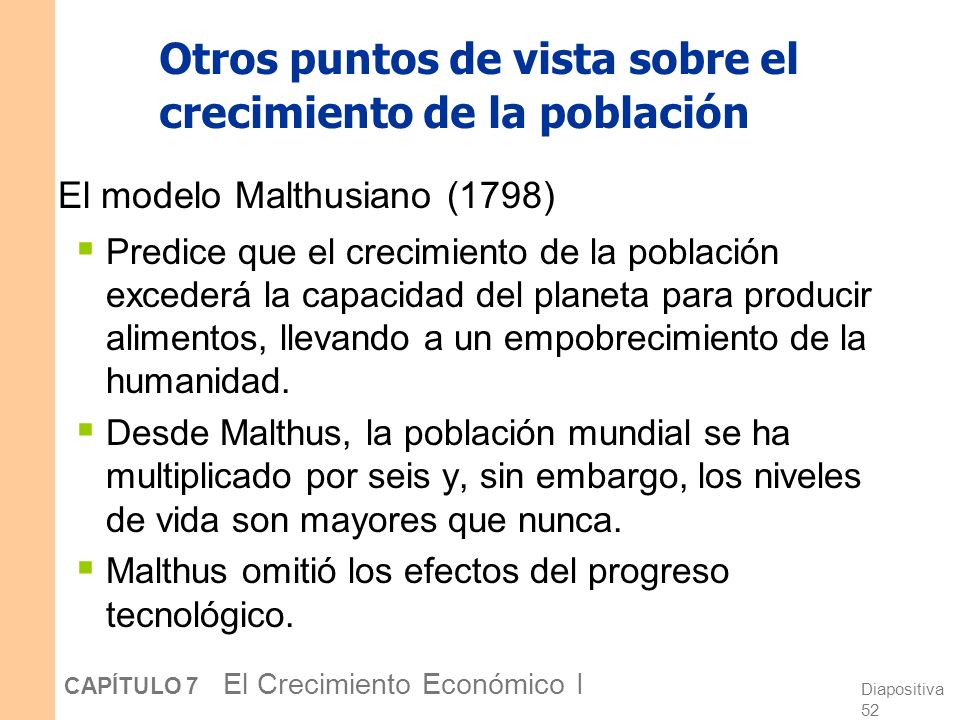 Otros puntos de vista sobre el crecimiento de la población