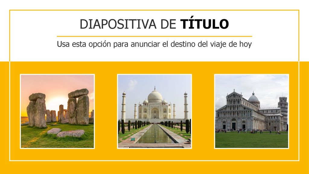 Usa esta opción para anunciar el destino del viaje de hoy