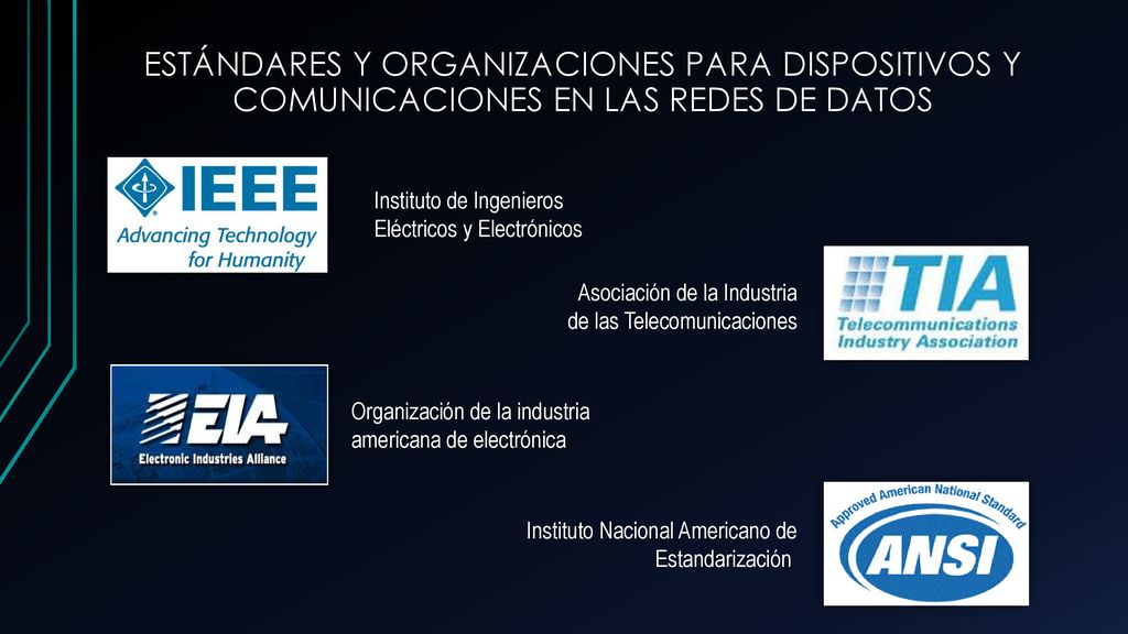 ESTÁNDARES Y ORGANIZACIONES PARA DISPOSITIVOS Y COMUNICACIONES EN LAS REDES DE DATOS