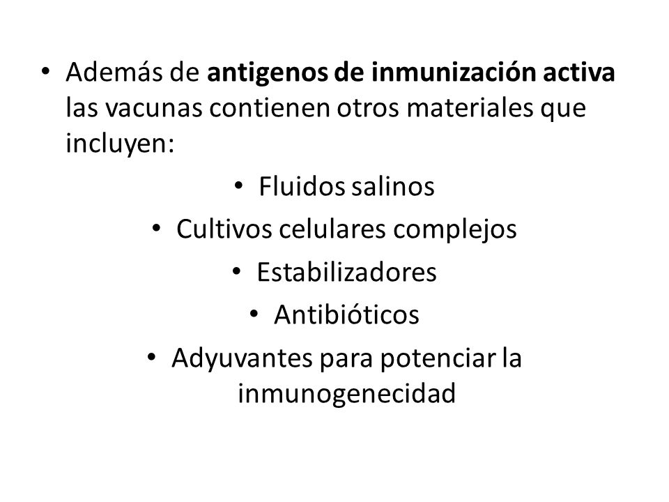 Cultivos celulares complejos Estabilizadores Antibióticos