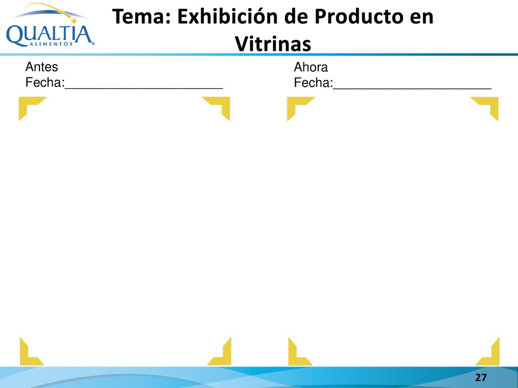 Tema: Exhibición de Producto en Vitrinas