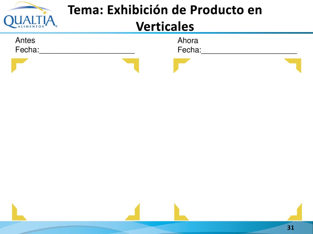 Tema: Exhibición de Producto en Verticales