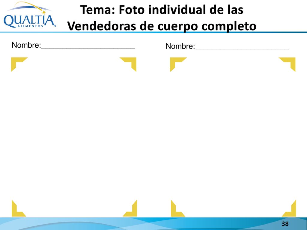 Tema: Foto individual de las Vendedoras de cuerpo completo