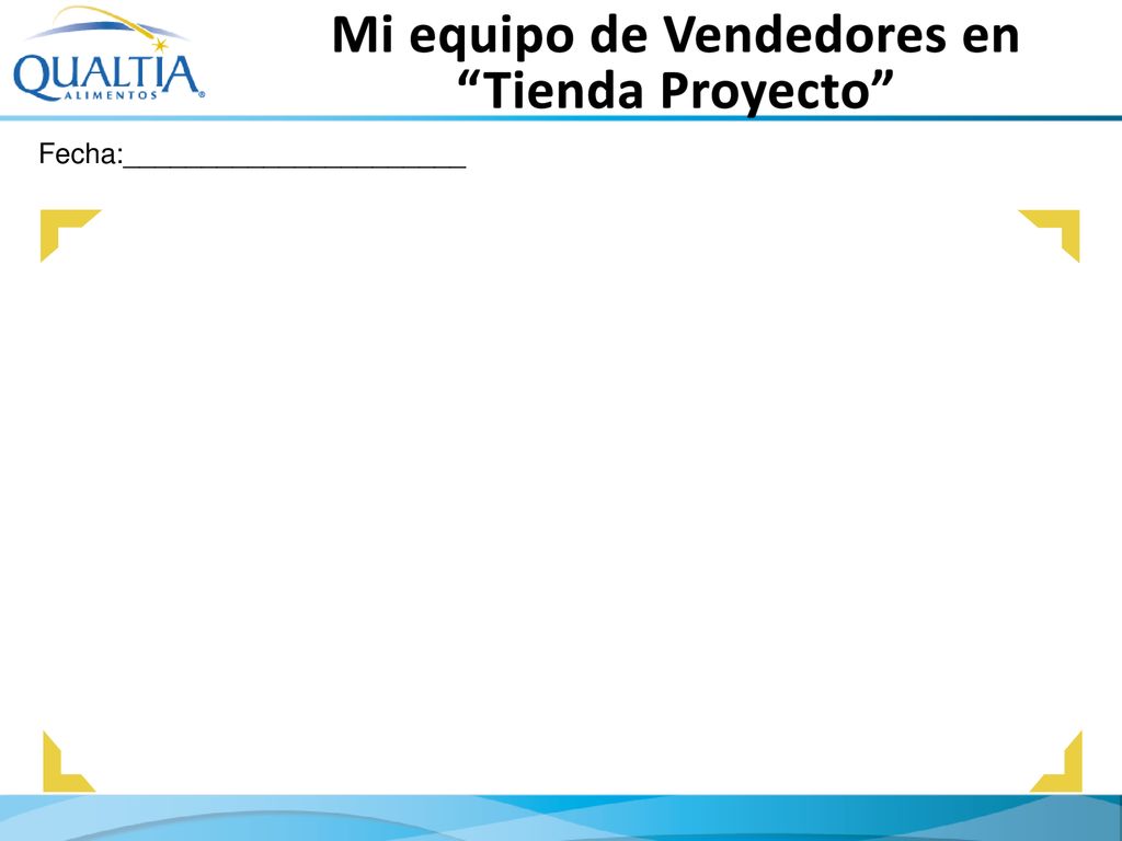 Mi equipo de Vendedores en Tienda Proyecto