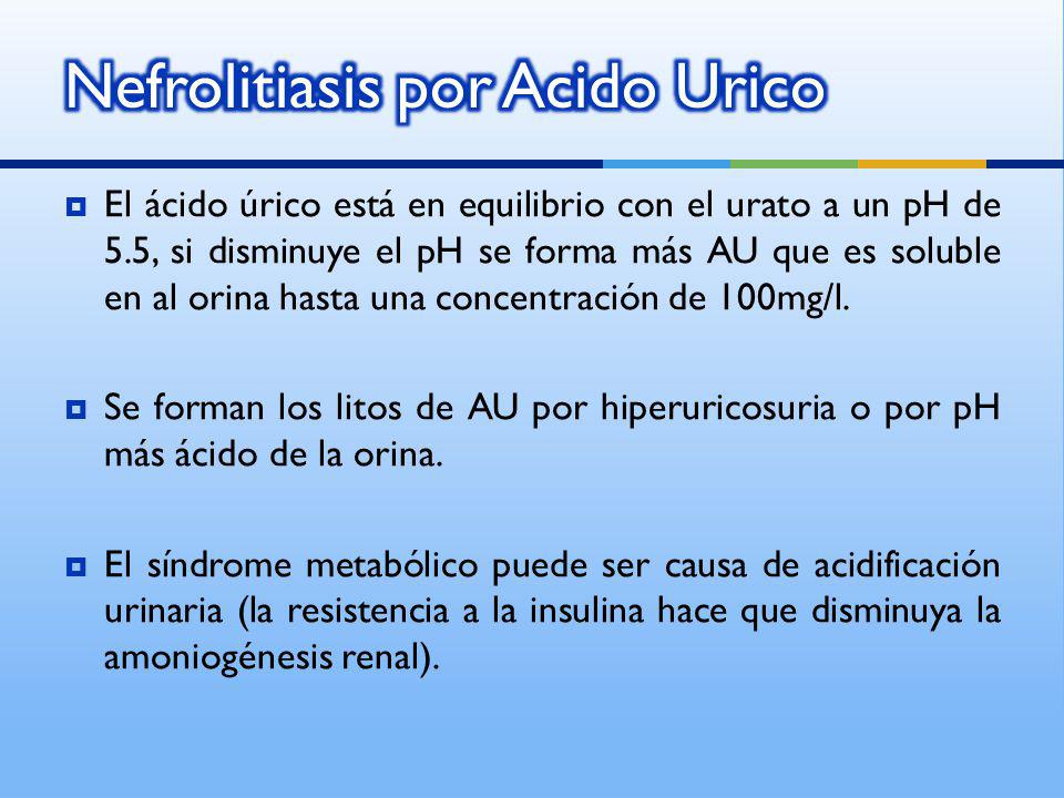 Nefrolitiasis por Acido Urico