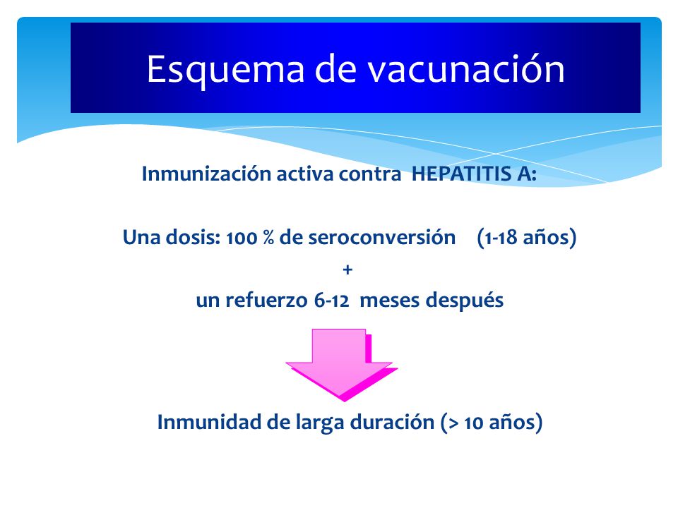Esquema de vacunación Una dosis: 100 % de seroconversión (1-18 años) +