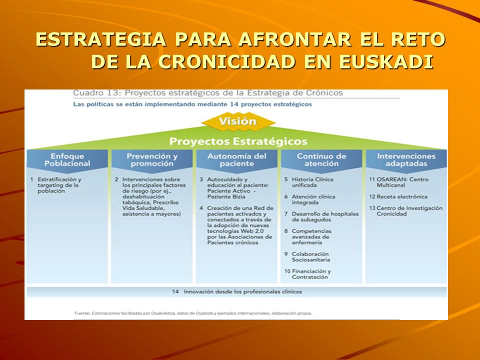 ESTRATEGIA PARA AFRONTAR EL RETO DE LA CRONICIDAD EN EUSKADI