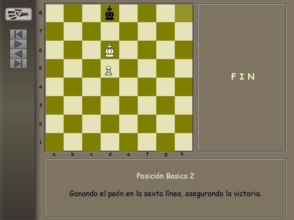 Ganando el peón en la sexta línea, asegurando la victoria.