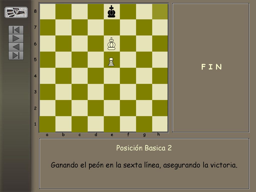 Ganando el peón en la sexta línea, asegurando la victoria.