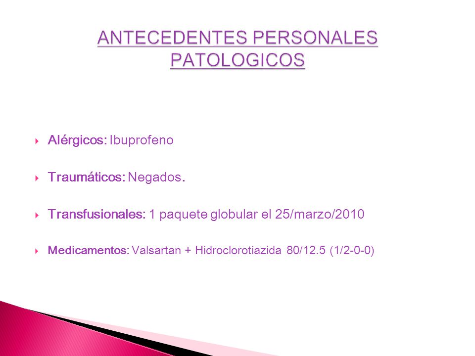 ANTECEDENTES PERSONALES PATOLOGICOS