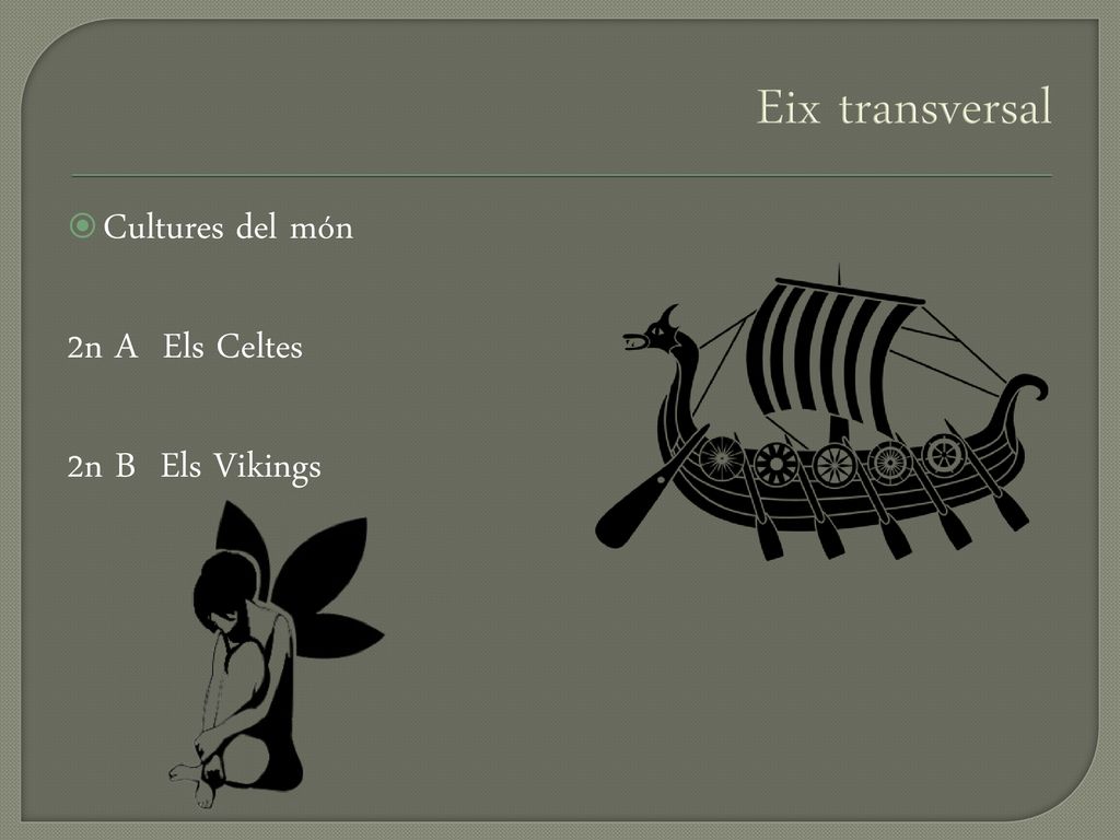 Eix transversal Cultures del món 2n A Els Celtes 2n B Els Vikings
