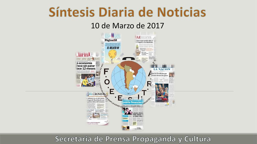 Síntesis Diaria de Noticias Secretaria de Prensa Propaganda y Cultura