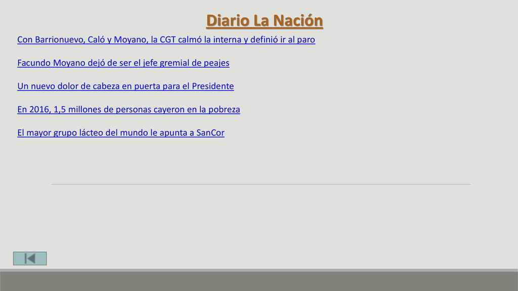 Diario La Nación Con Barrionuevo, Caló y Moyano, la CGT calmó la interna y definió ir al paro. Facundo Moyano dejó de ser el jefe gremial de peajes.