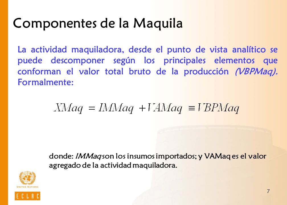 Componentes de la Maquila