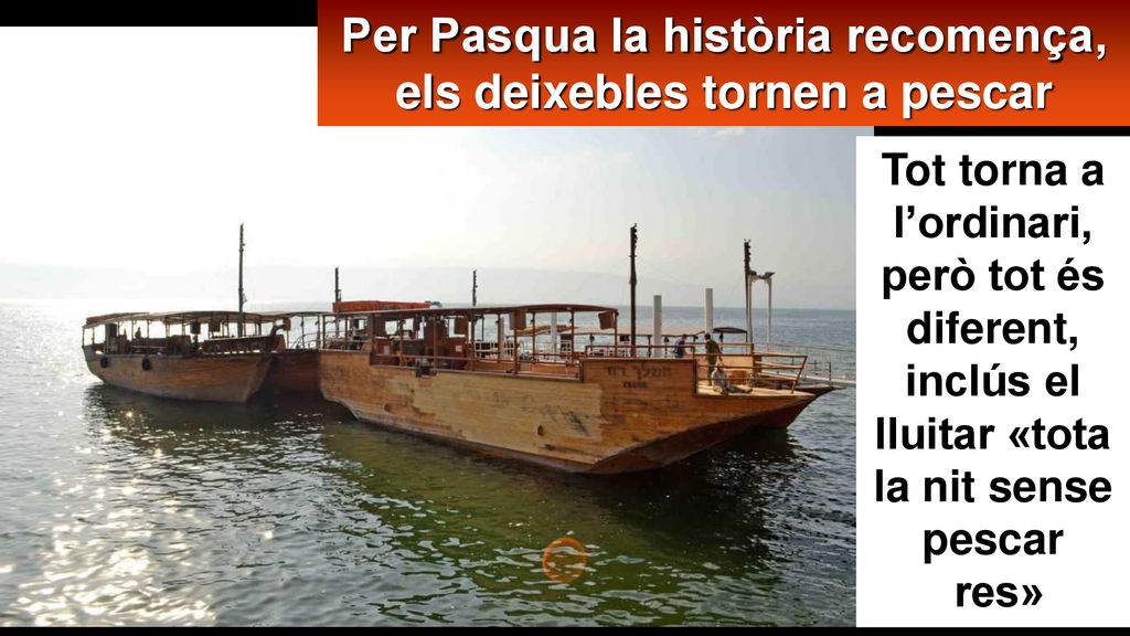 Per Pasqua la història recomença, els deixebles tornen a pescar